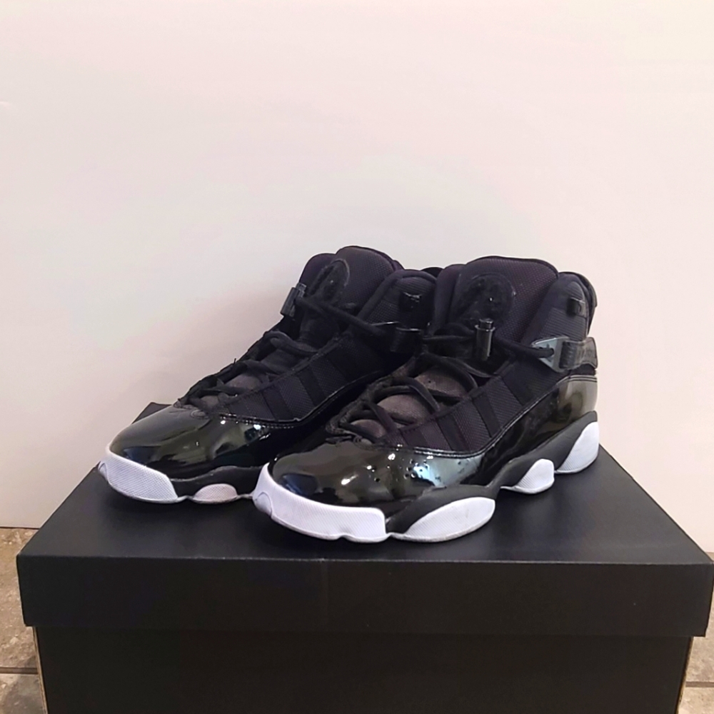 Jordan 6 Rings Black-white noir SIZE 7Y
